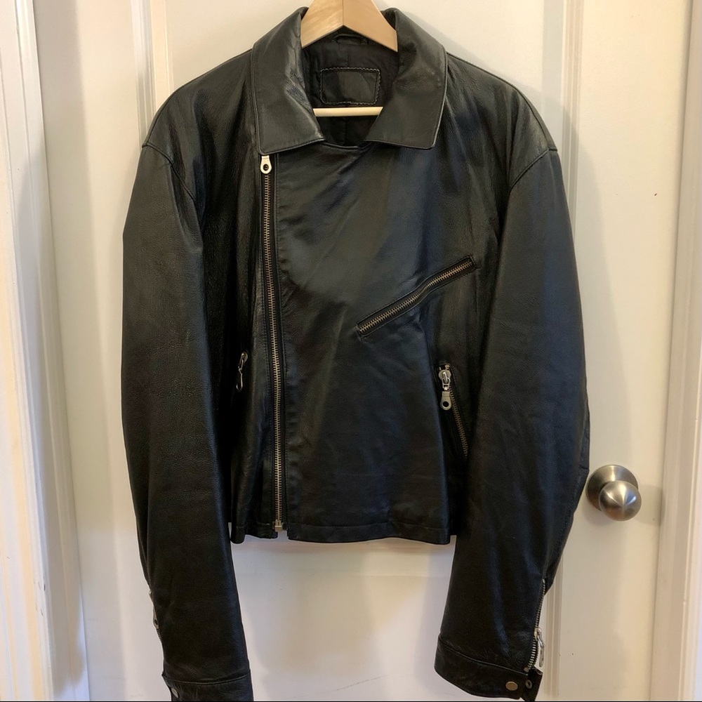 Genuine Italian Leather Moto Style Men's Jacket